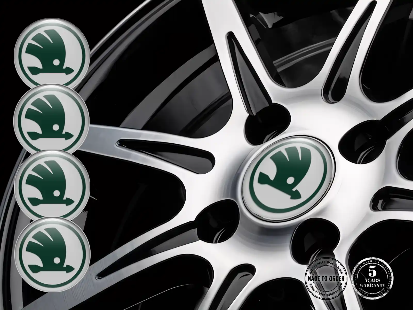 Skoda Epoxy Dome Aufkleber Luxus Autoembleme